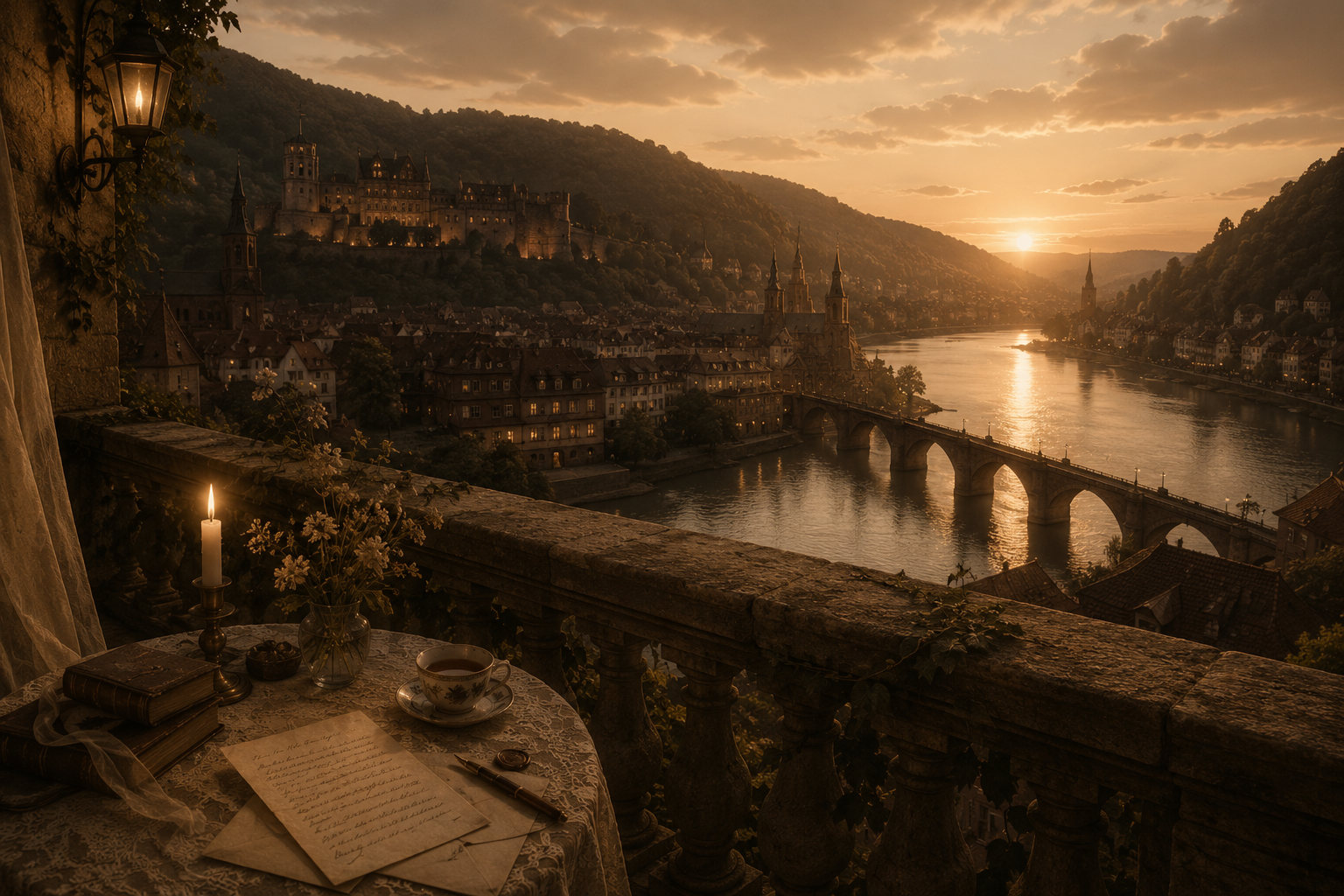 Heidelberg at sunset